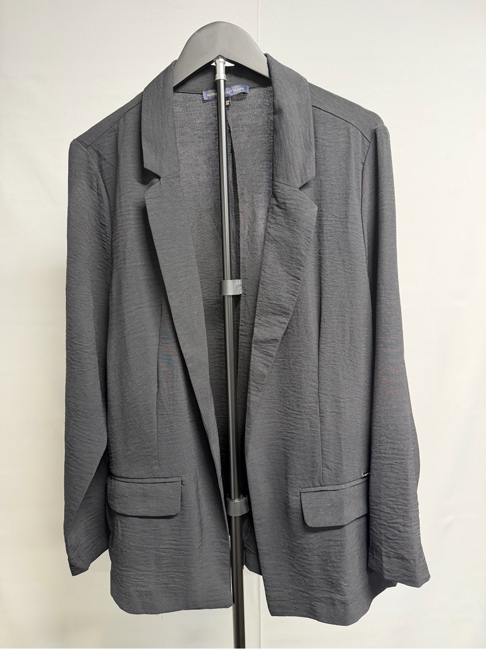 Adrienne Vittadini Charcoal Gray Lightweight Shirt Jacket